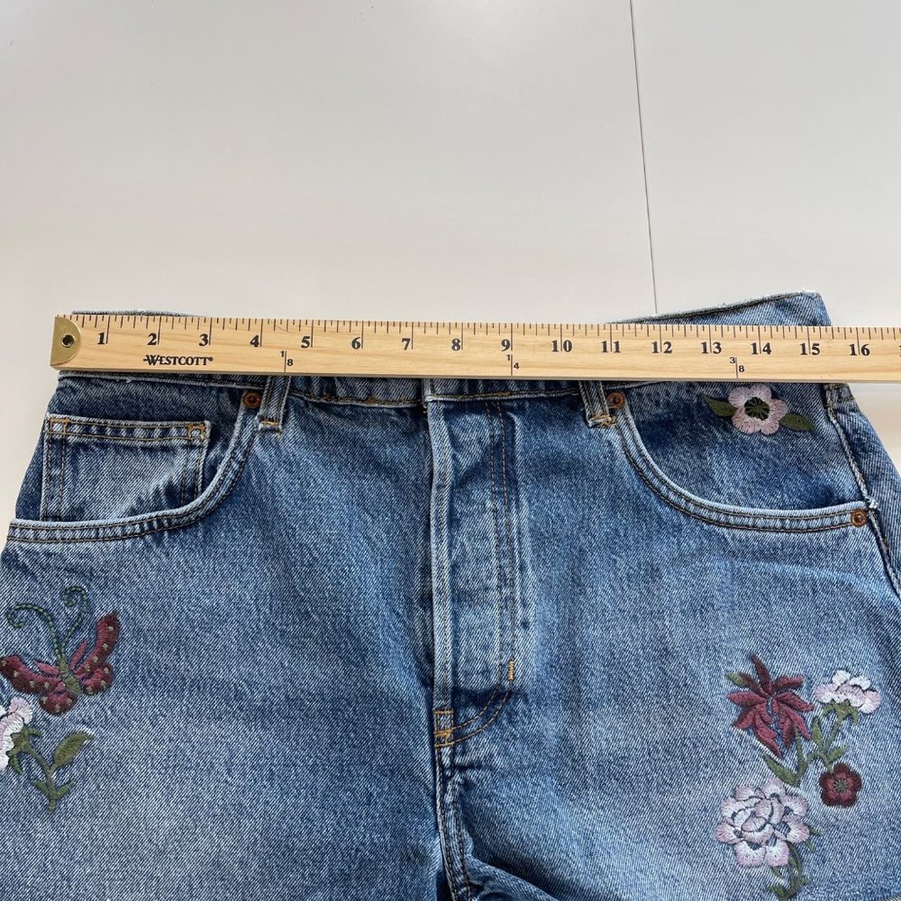 Reformation Charlie High Rise Floral Fauna Embroidery Jean Short Size 30 NWOT - Picture 13 of 14
